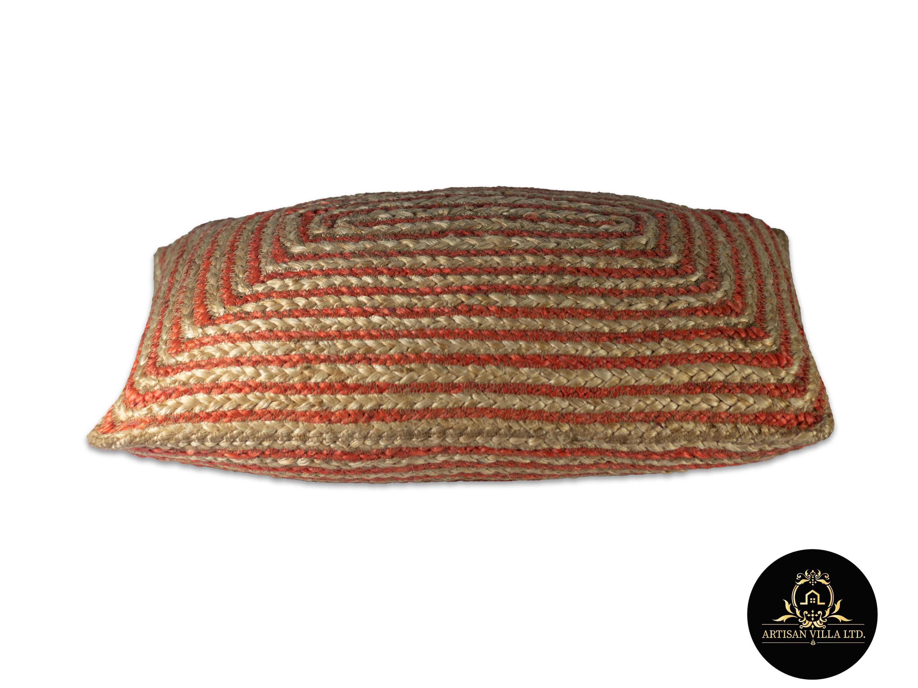 Jute Throw Pillow Cover